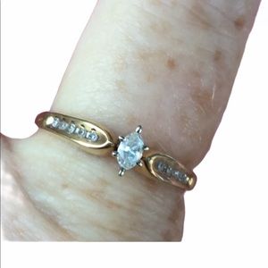 14k diamond engagement ring vintage “I Love you”